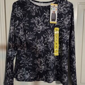 Hang Ten Women's Black Floral Top